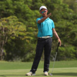 aidric chan reated after he miss putt in hole 12