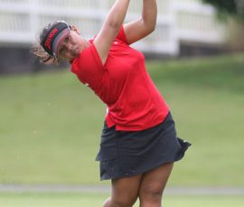 harmie constatntino in hole 2 fairway