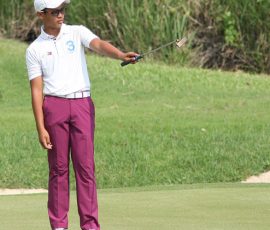 magcalayo his last putt in hole 14