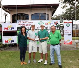 overall champion jobim carlos and inigo raymundo with ms  patricia hizon,executive dir.MVPSF and pres caloy coscuella
