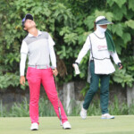 sasu reacts she miss the berdie putt in hole 13