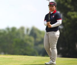 shin seo yun miss putt in hole 6