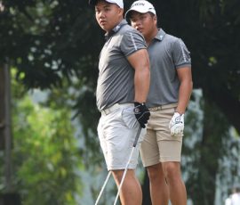 wong and alido in hole 3 tee
