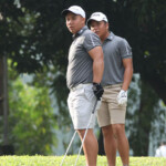 wong and alido in hole 3 tee